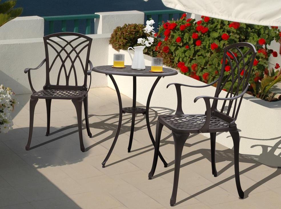 Bistro set on a patio