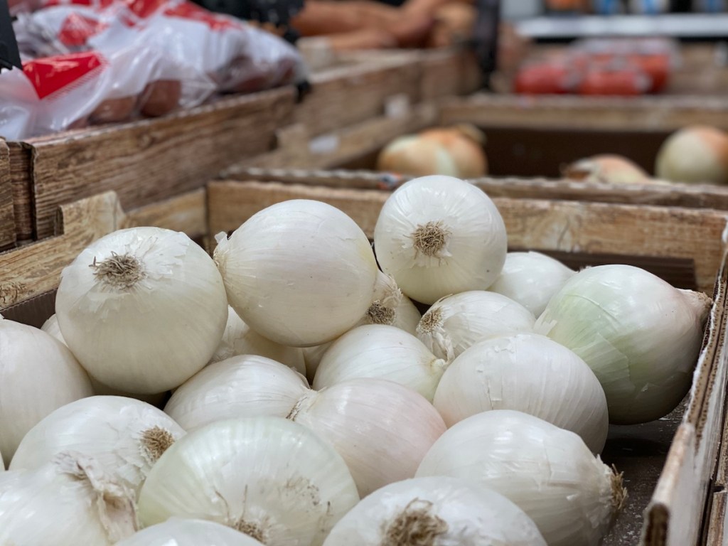 box of onions at Target