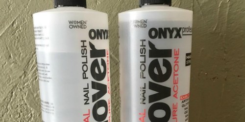 TWO ONYX Professional 100% Acetone Polish Removers & Nail File Only $4.96 on Amazon