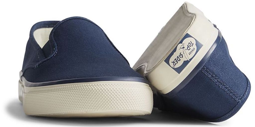 dark blue pair of Unisex Cloud Slip On Deck Sneaker