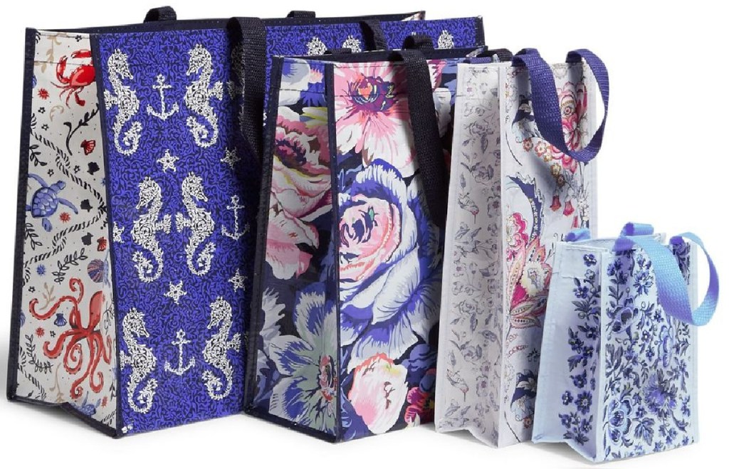 4 Vera Bradley Reusable Totes