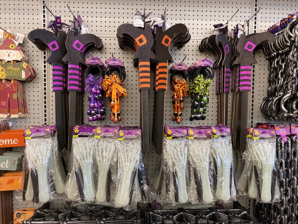 Halloween decor on display at Dollar Tree