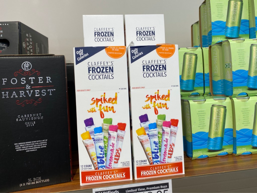 Claffey's Frozen Cocktails on store shelf