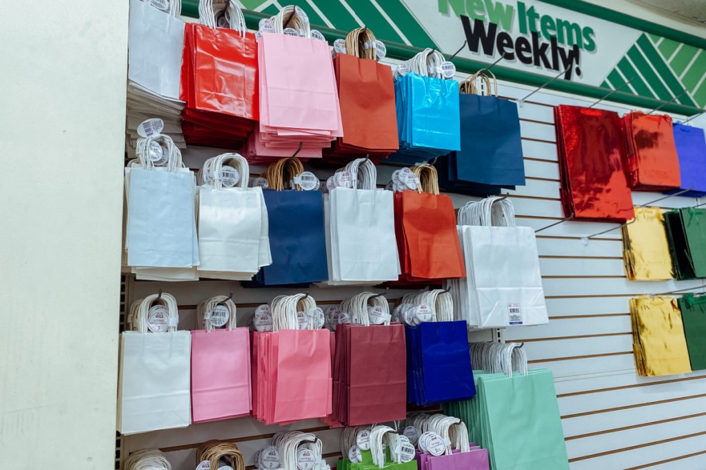 gift bags at dollar tree