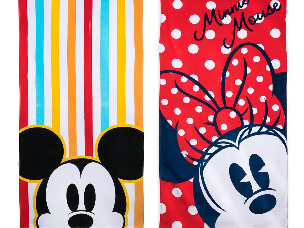 mickey and Minnie mouse beach towels