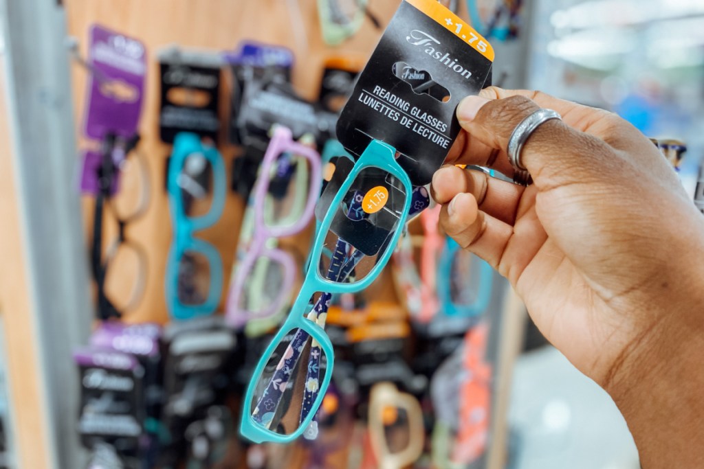 reading glasses on display