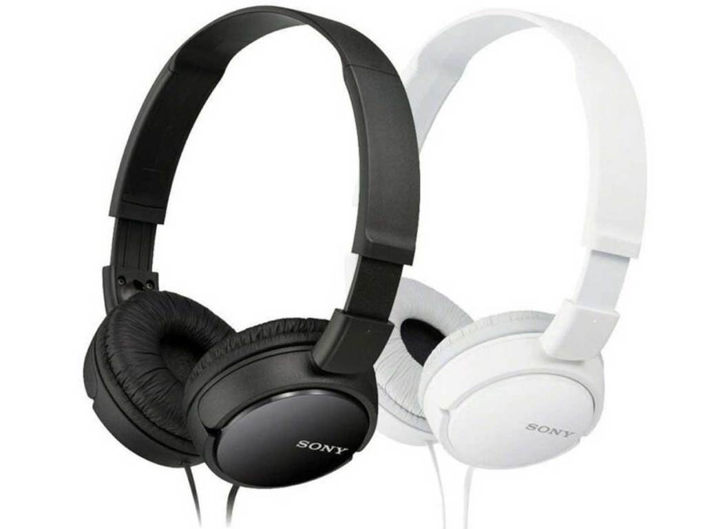 name brand headphones in black and white