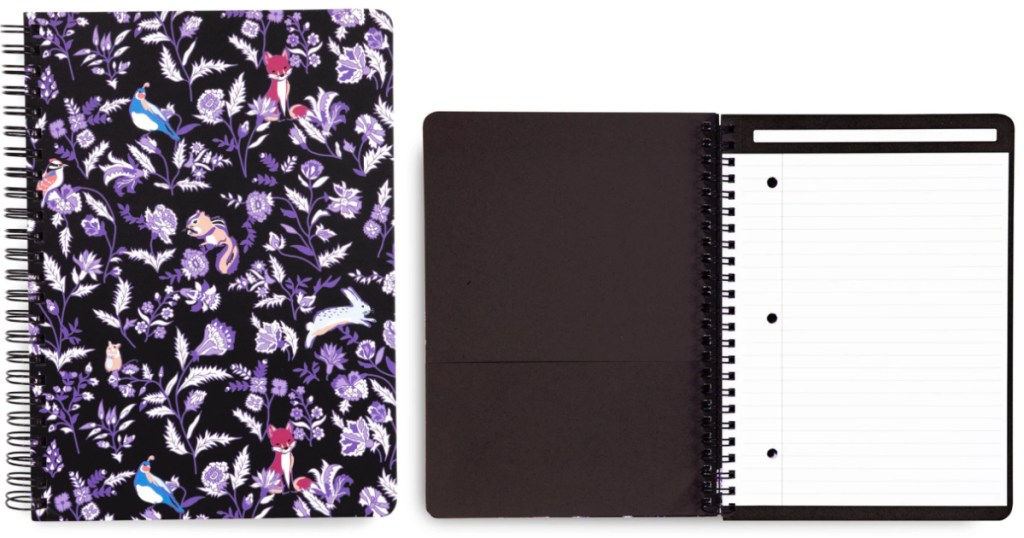 Vera Bradley Foxwood Notebook closed and open 