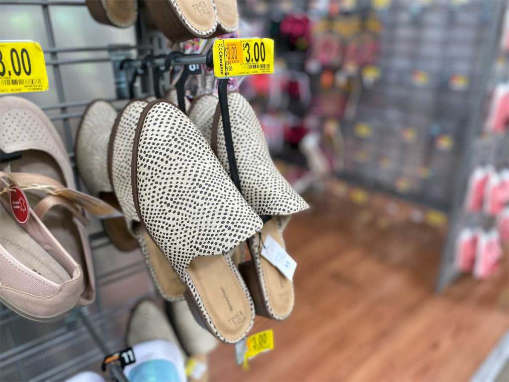 pair of women's mule shoes on clearance