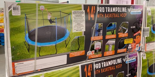 14′ Heavy-Duty Pro Trampoline With Basketball Hoop Just $199.99 at Sam’s Club