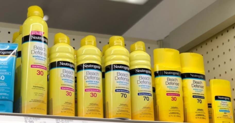 neutrogena sunscreen many on shelf