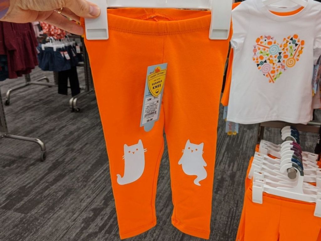 Little girls ghost cat leggings