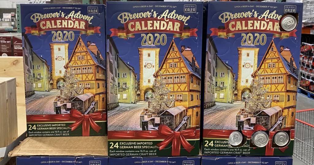 Costco Advent Beer Calendar on the sghelf at costco