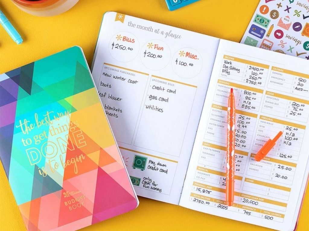 Erin Condren Budget Planning Set with book and stickers