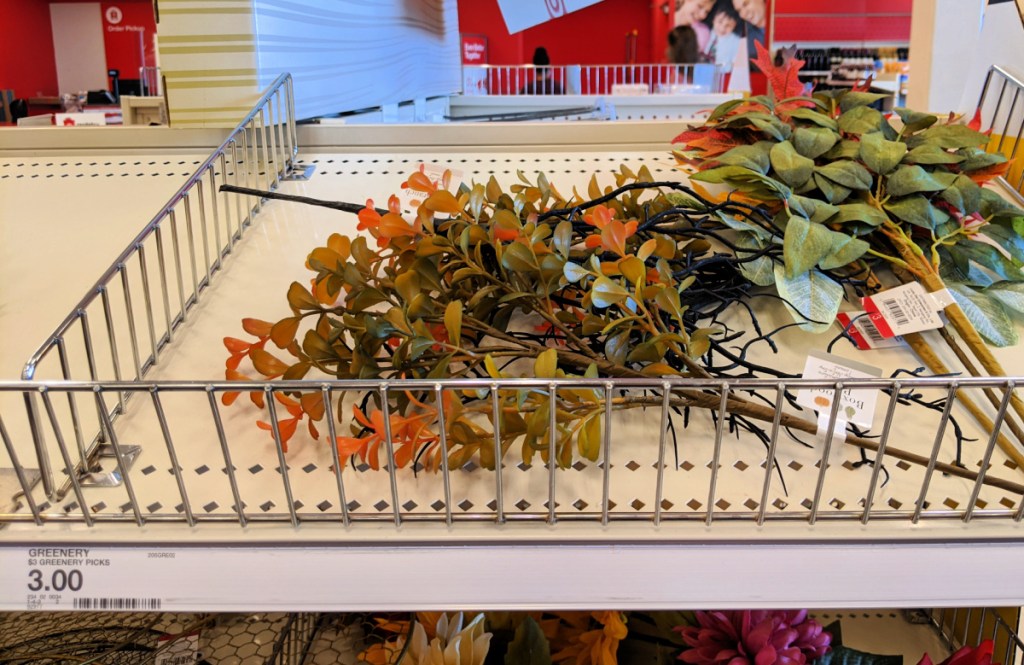 Fall Foliage & Greenery in dollar spot at Target