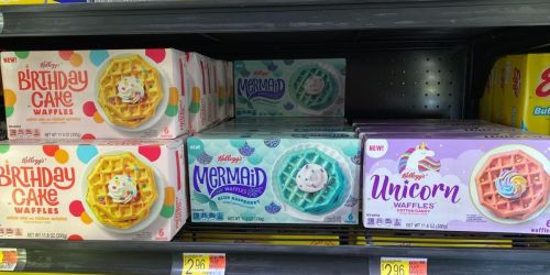 Kellogg’s Has Fun Flavored Waffles at Walmart & They’re Only $2.96 | Birthday Cake, Mermaid & Unicorn