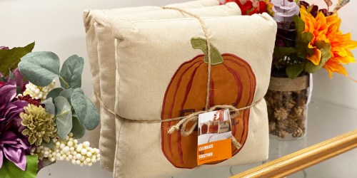 Pumpkin Throw Pillow 3-Pack Just $14 on Kohls.online (Regularly $40) | Only $4.80 Per Pillow