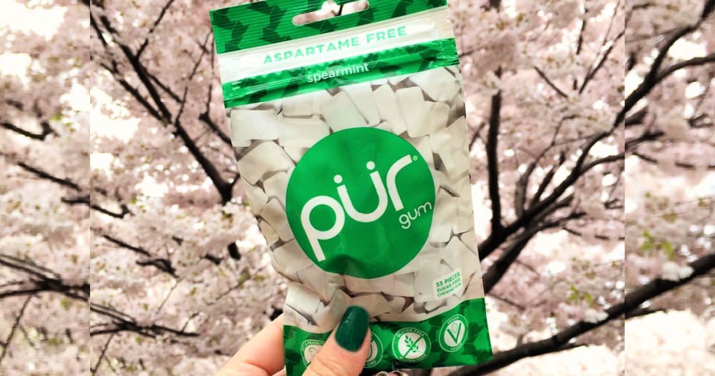 PUR Spearmint 55-Piece 100% Xylitol Chewing Gum