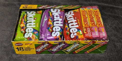 Skittles & Starburst Full-Size 18-Count Variety Pack Only $11.92 on Amazon | Just 66¢ Each