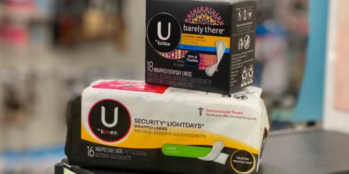 U by Kotex Feminine Pads 16-Count as Low as 35¢ After CVS Rewards