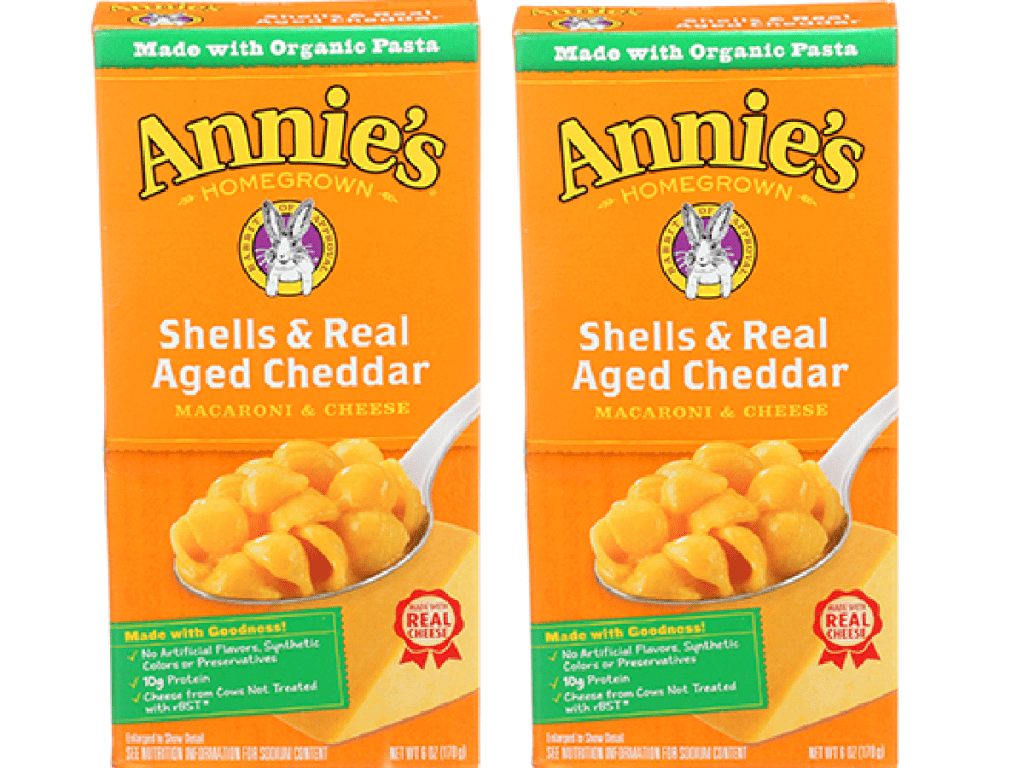 Annie's Macaroni and Cheese boxes