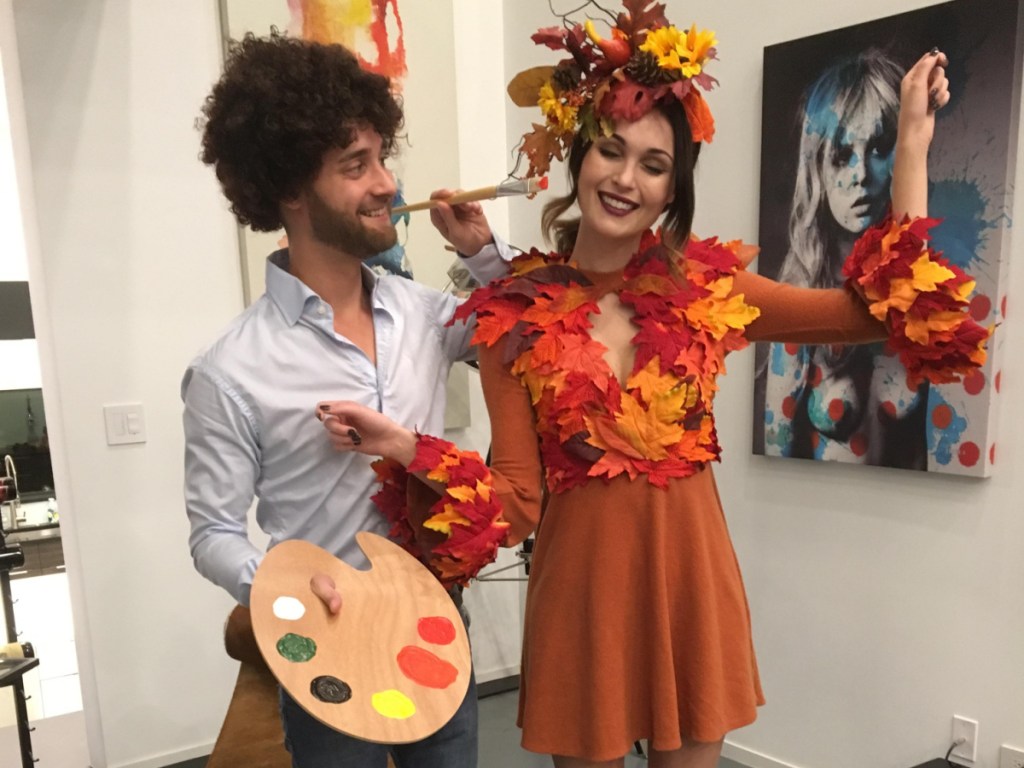 DIY bob ross costume