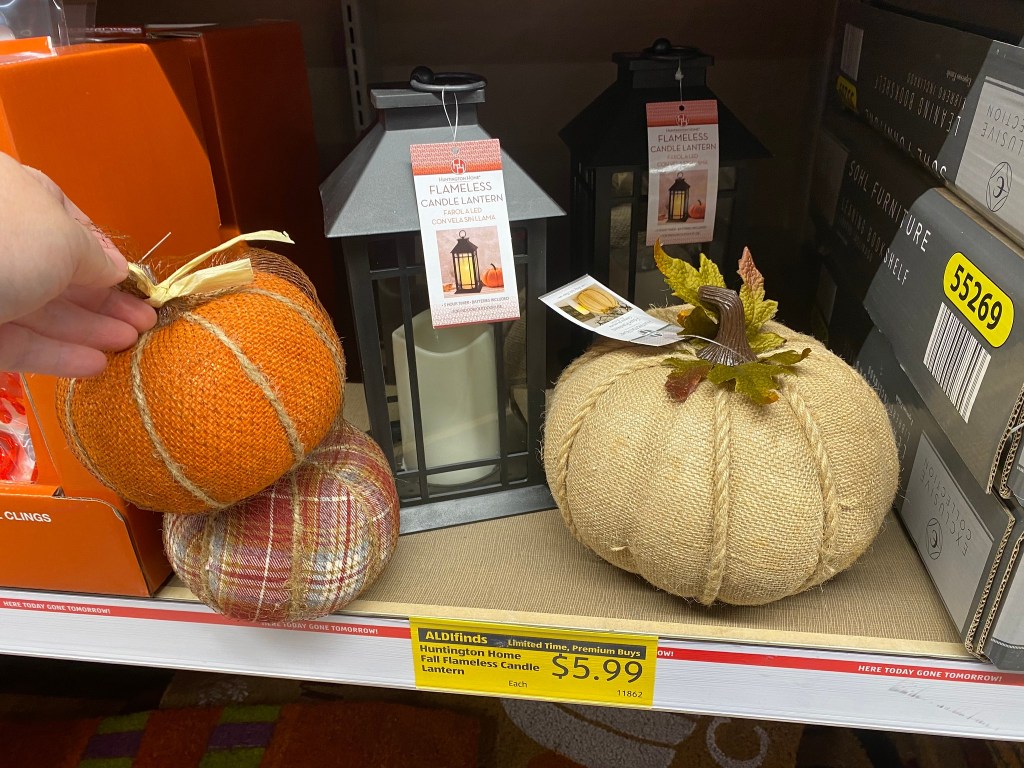 flameless lantern at ALDI