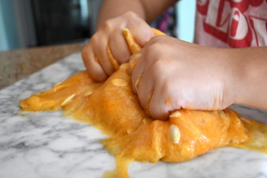  holding pumpkin slime