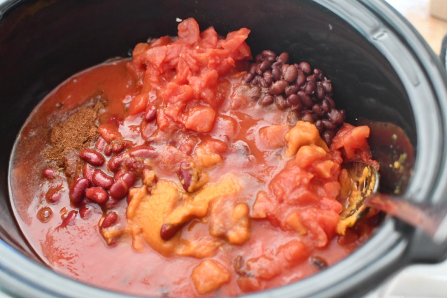 ingredients inside slow cooker