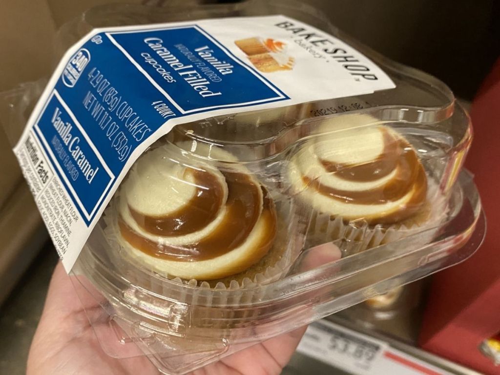 Caramel Filled Cupcakes 4-pack