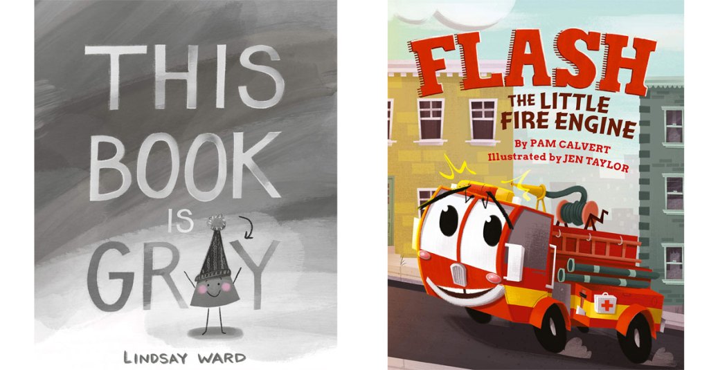 this book is gray and flash the little fire engine children's books