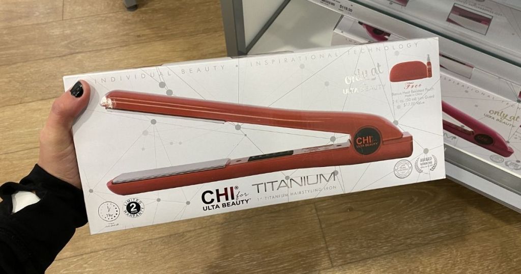 hand holding chi flat iron