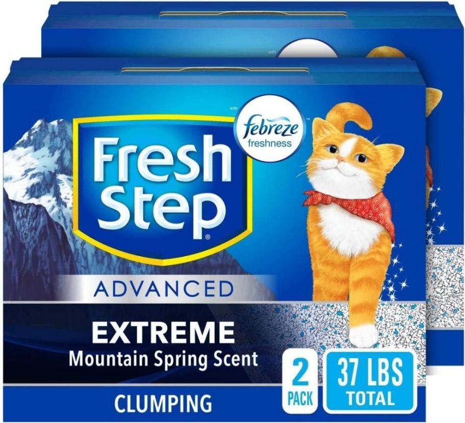 Two boxes of Fresh Step Extreme Scent Cat Litter