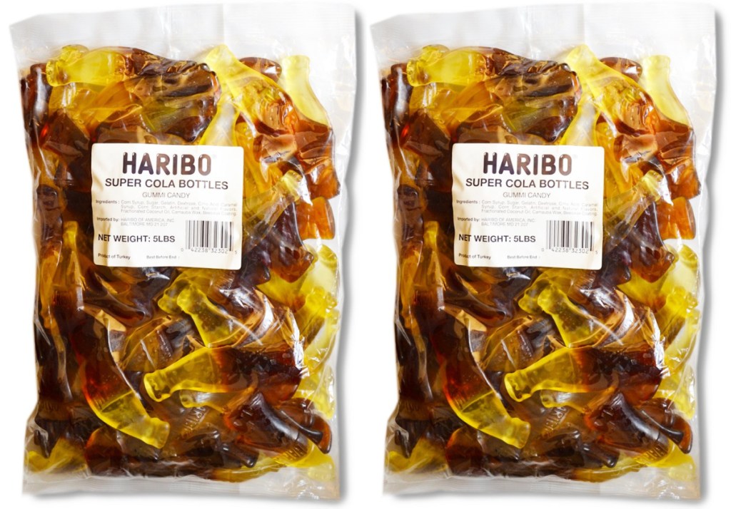 Haribo Gummi Candy Super Cola Bottles 5-Pound Bag