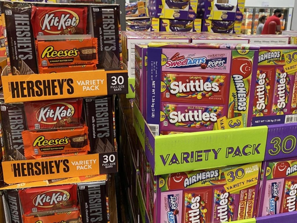 Hersheys and Skittles 30-count Variety Packs at Costco