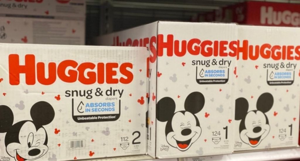 Huggies Snug & Dry Boxed Diapers on Shelf at Store