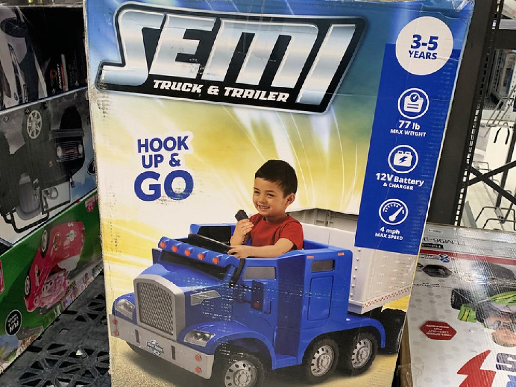 Kid Trax Semi-Truck and Trailer Ride-On Toy at Walmart