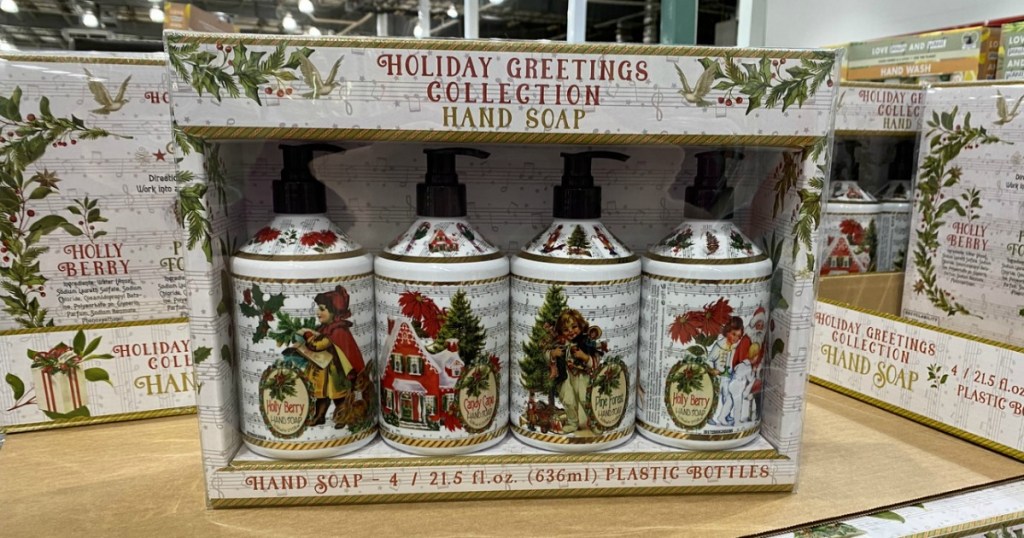 La Tasse Holiday Soap on display at Costco