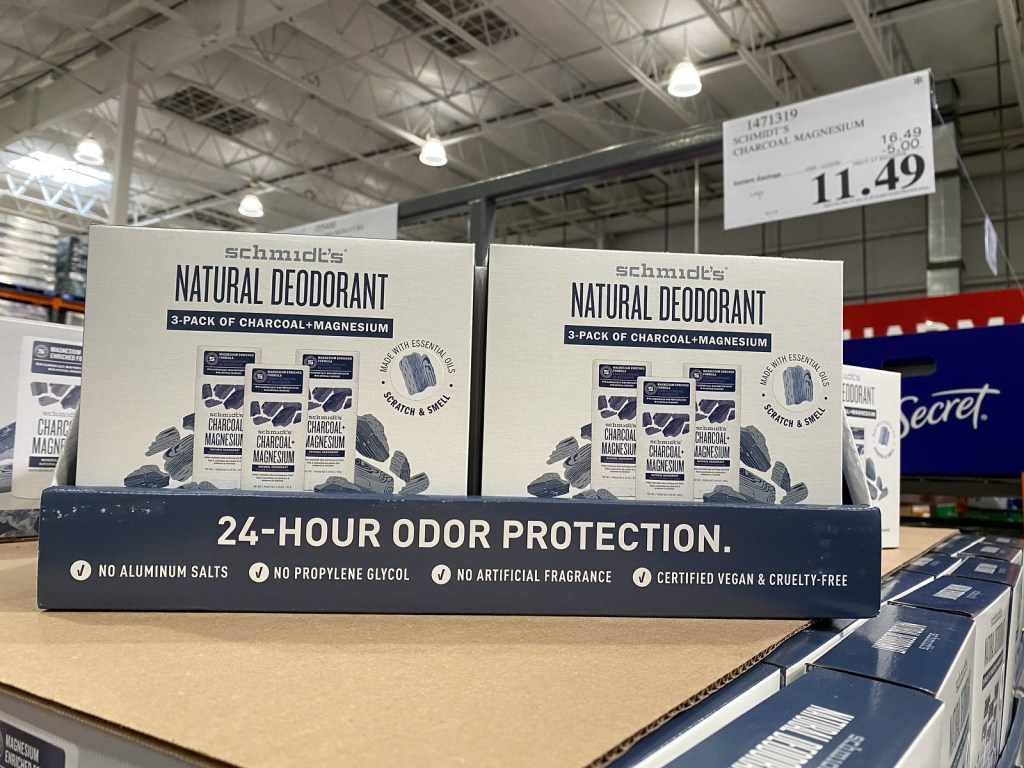 Schmidt's Natural Deodorant on Costco display