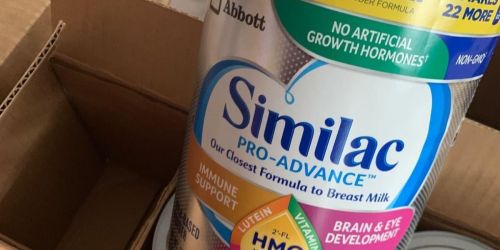 Similac Pro-Advance Infant Formula 36oz Container 3-Pack Just $89.79 Shipped on Amazon (Regularly $126)