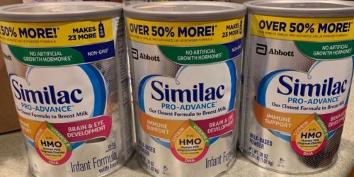 Similac Pro-Advance Infant Formula 3-Pack Just $73 Shipped on Amazon (Regularly $130) | Non-GMO