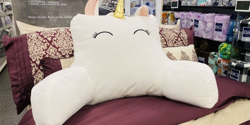 The Big One Backrest Pillows Just $15 on Kohls.online (Regularly $30) | Unicorn, Sloth, Llama & More