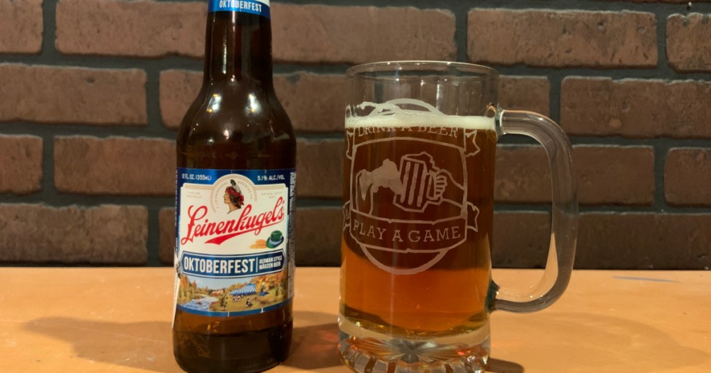 beer bottle and mug leinenkugels