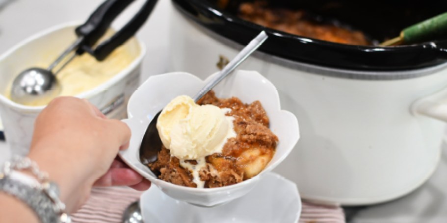 Easy Apple Dump Cake in the Crockpot Using Just 4 Ingredients!