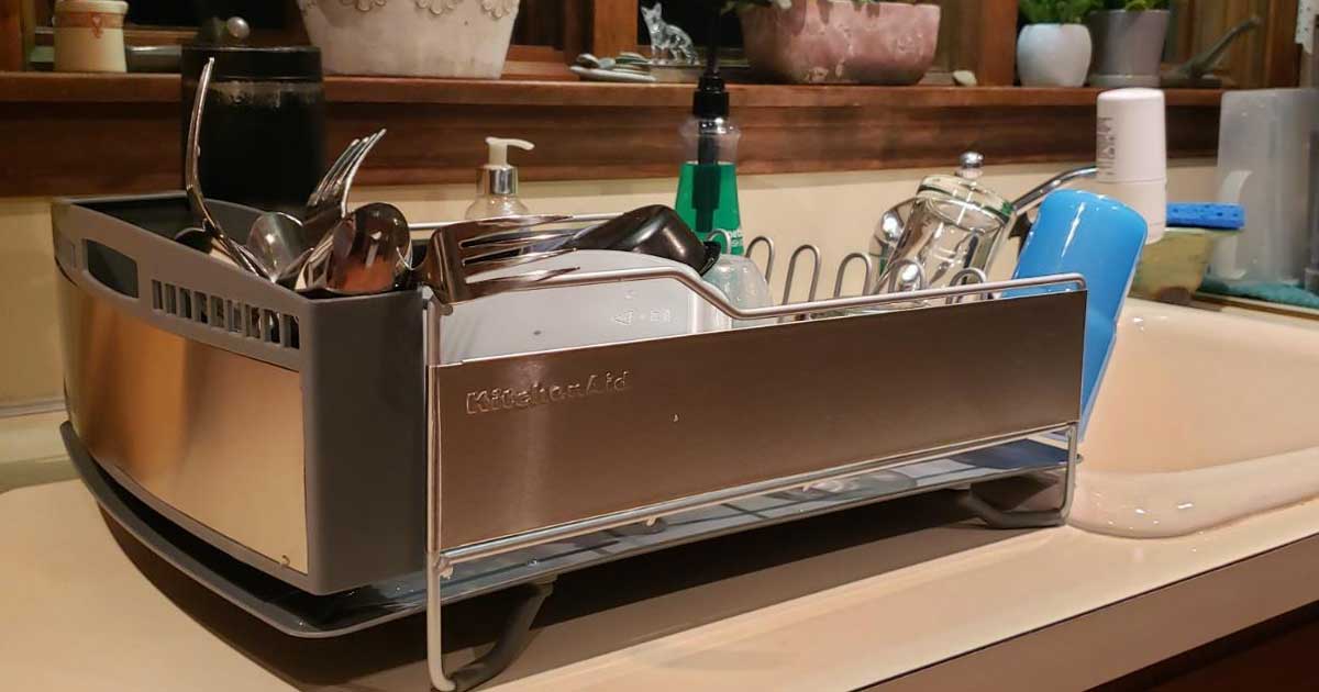 KitchenAid Full-Size Dish Rack Only $35.99 Shipped on Amazon (Regularly $63) | Perfect for Pots & Pans
