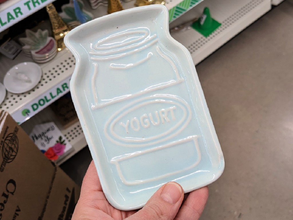 yogurt jar spoon rest at dollar tree