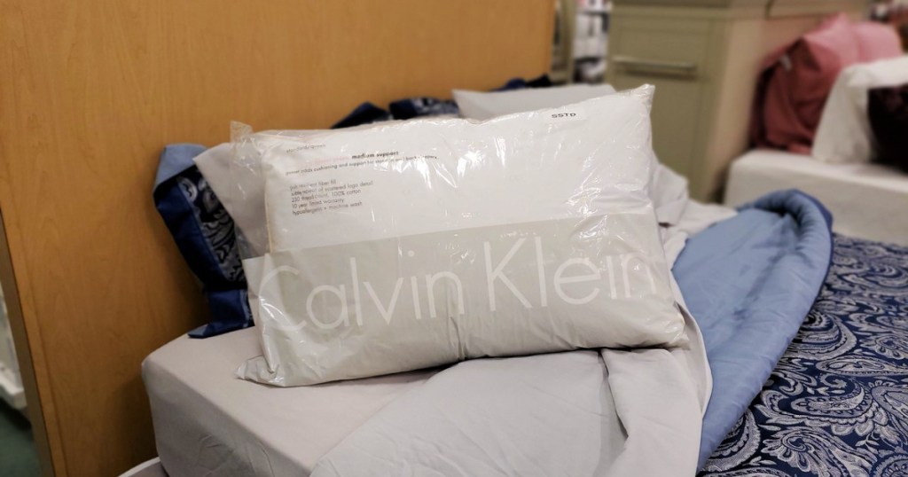 Calvin Klein Monogram Logo Pillows