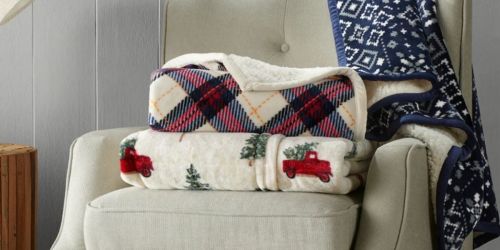 Cuddl Duds Plush Throw Blankets Only $16.99 on Kohls.online (Regularly $50) | Includes Holiday Designs