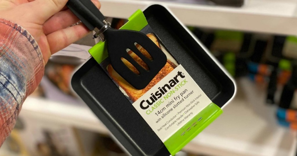 man holding a Cuisinart fry pan