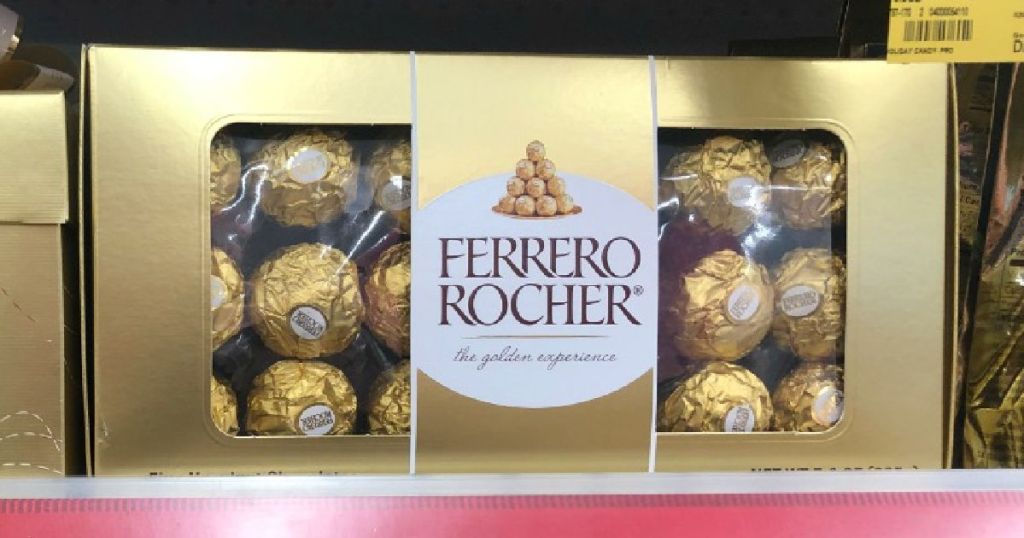 ferrero rocher on shelf 